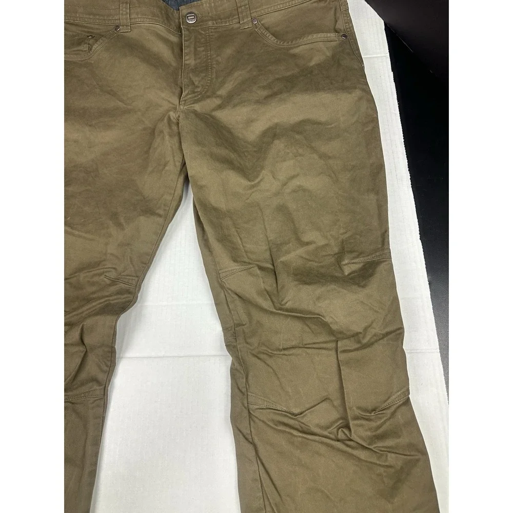 Kuhl Pants Mens 36x32 Olive Rydr Lite Klassik Fit Canvas Stretch 5 Pocket Casual